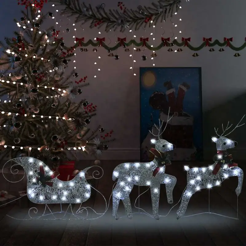 Kerstverlichting Rendes met Arrenslee Zilverkleurig