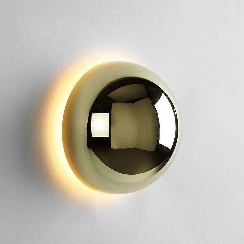 Ronde LED Wandlamp van Glas & Metaal