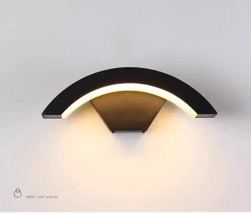 Curved Arc Eyebrow-Shaped Motion Sensor LED Wall Light - 12/18/24W, IP65 Waterproof