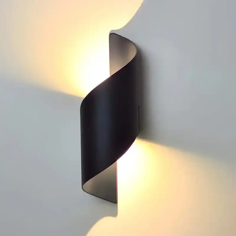 Modern Spiral LED Wall Light - IP65 Waterproof, Aluminum Body, Indoor/Outdoor Use
