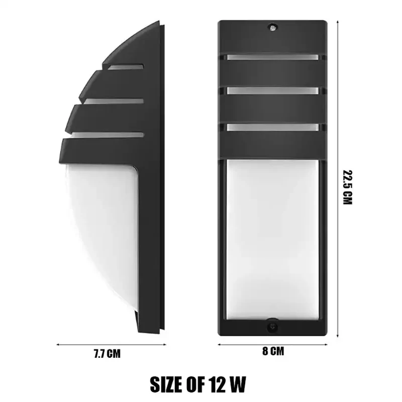 Radar Motion Sensor LED Outdoor Wall Light - Auto On/Off, IP65 Waterproof