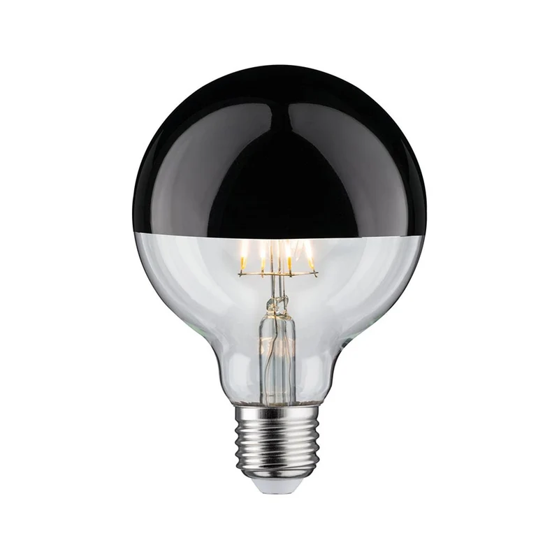 E27 6,5W LED Globe Kopfspiegel Dimmbar 2700K Schwarz