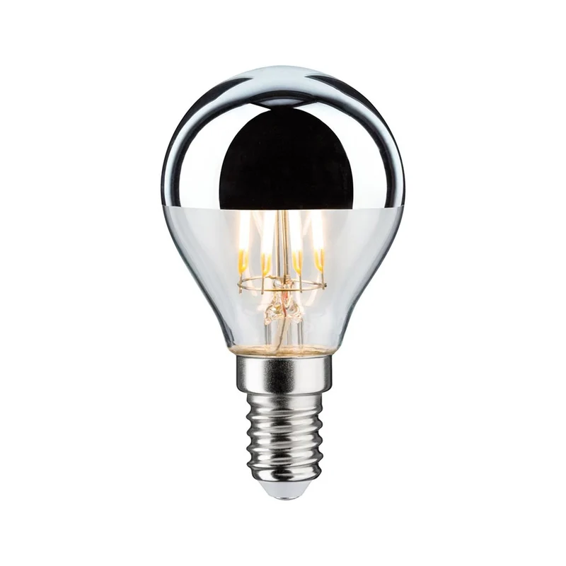 E14 4,8W LED Tropfen Kopfspiegel 2700K Dimmbar Silber