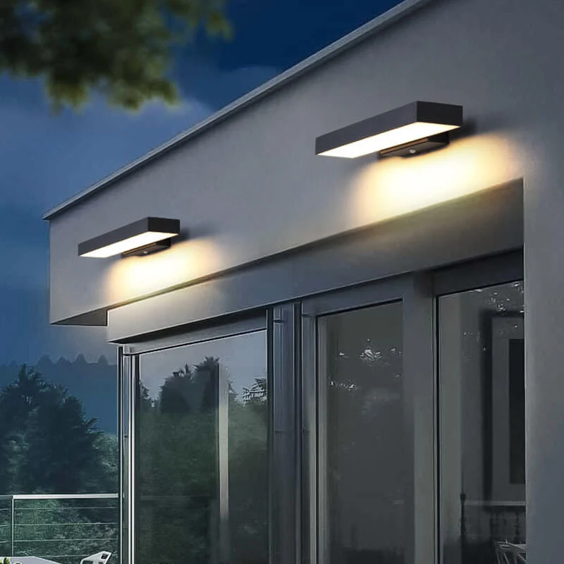 Moderne Minimalistische LED Sensor Buitenlamp | Waterdichte Rechthoekige Wandlamp