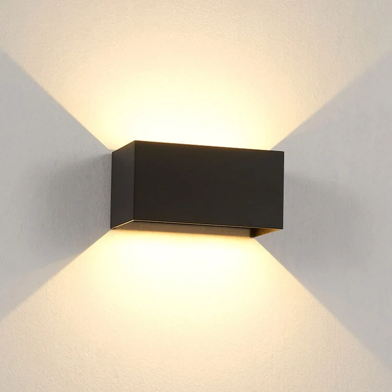 Moderne LED Up & Down Buitenlamp | Waterdichte Rechthoekige Wandlamp