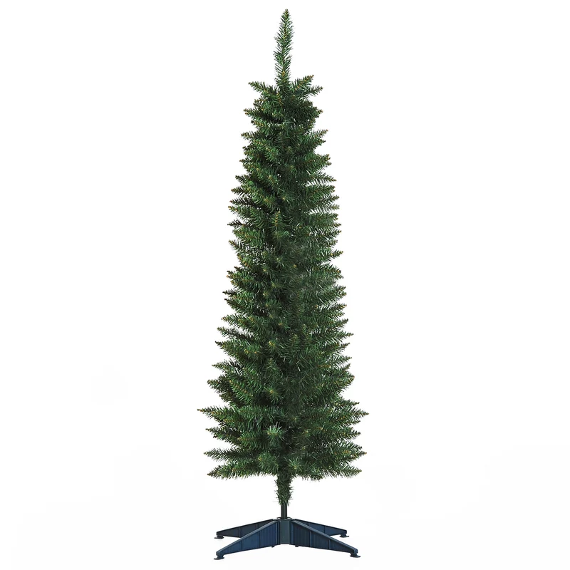 Smalle kunstkerstboom 150 cm groen– stijlvol en onderhoudsvriendelijk