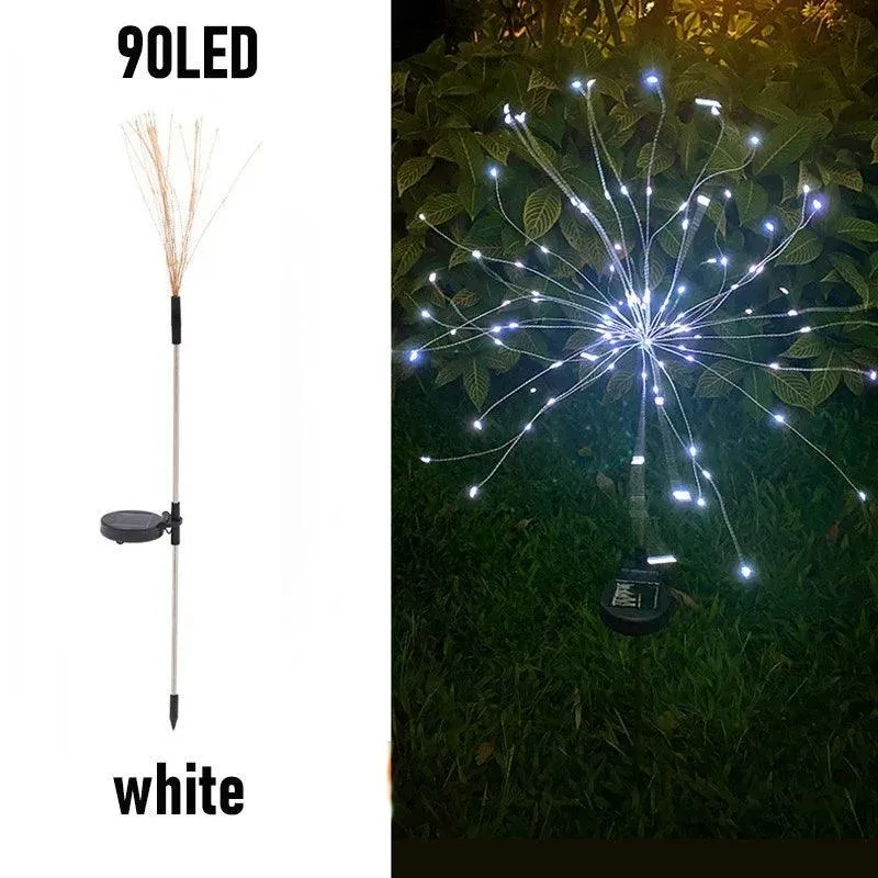 8-Mode LED Solar Firework Garden Lights - 90 LED, Flexible Copper Wire, IP65 Waterproof