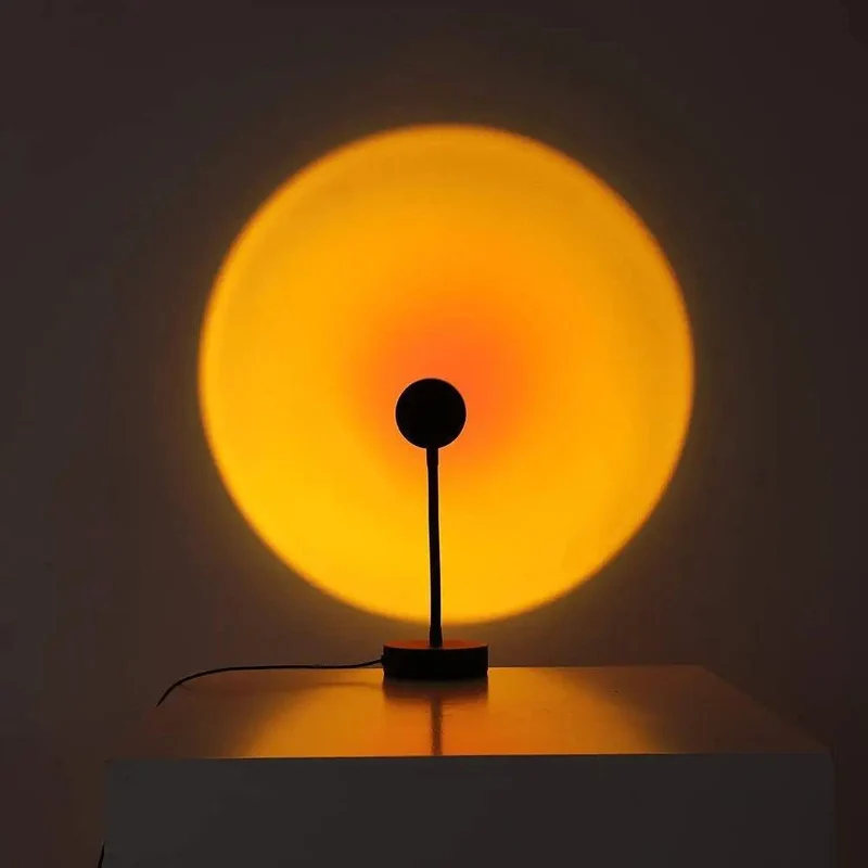 LED Sunset Projection Lamp - USB Powered, Adjustable Mood & Ambient Light