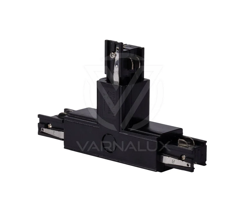 "T" shape square 4 wired 3-phase connector Black