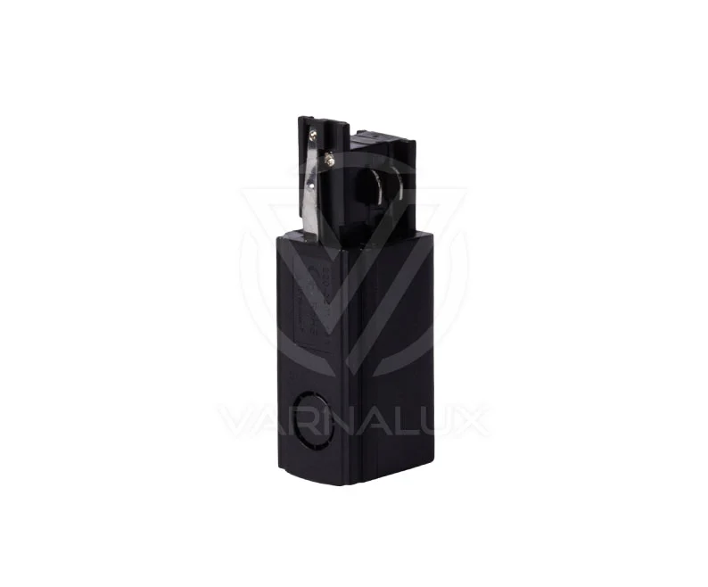 Power supply connector of 4 wired 3-phase track rail black