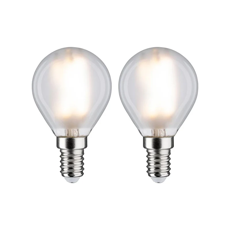 E14 4,5W LED Tropfen 2er Pack 2700K Filament Matt