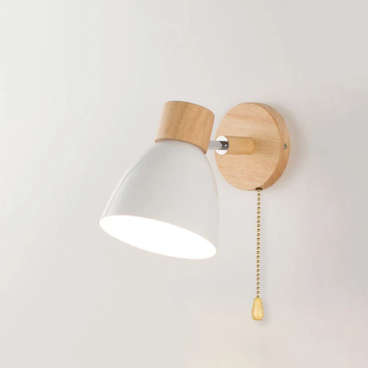 Moderne Houten Kegel Wandlamp | Minimalistische E27 LED-Lamp
