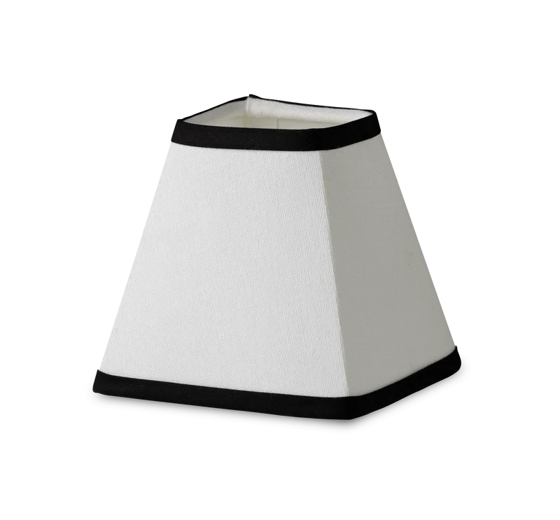 Albert Cream Cotton Lamp Shade with Custom Trim