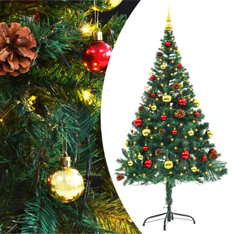 Volledig versierde kunstkerstboom voor zowel binnen- als buitengebruik