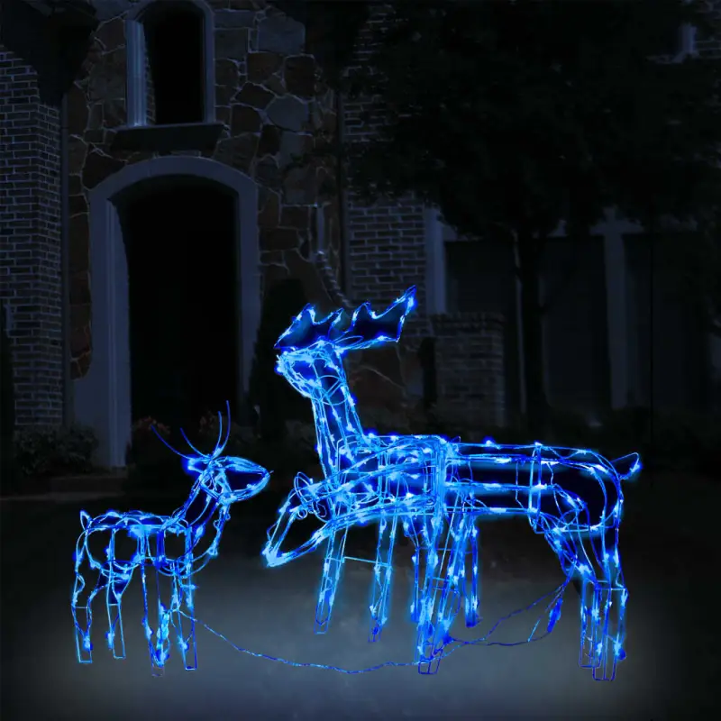 Kerstverlichting met drie rendieren en LED's voor buitendecoratie