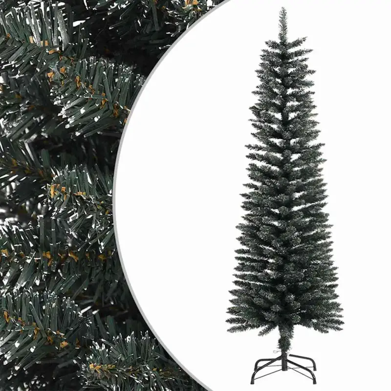 Levensechte smalle kunstkerstboom met volle uitstraling