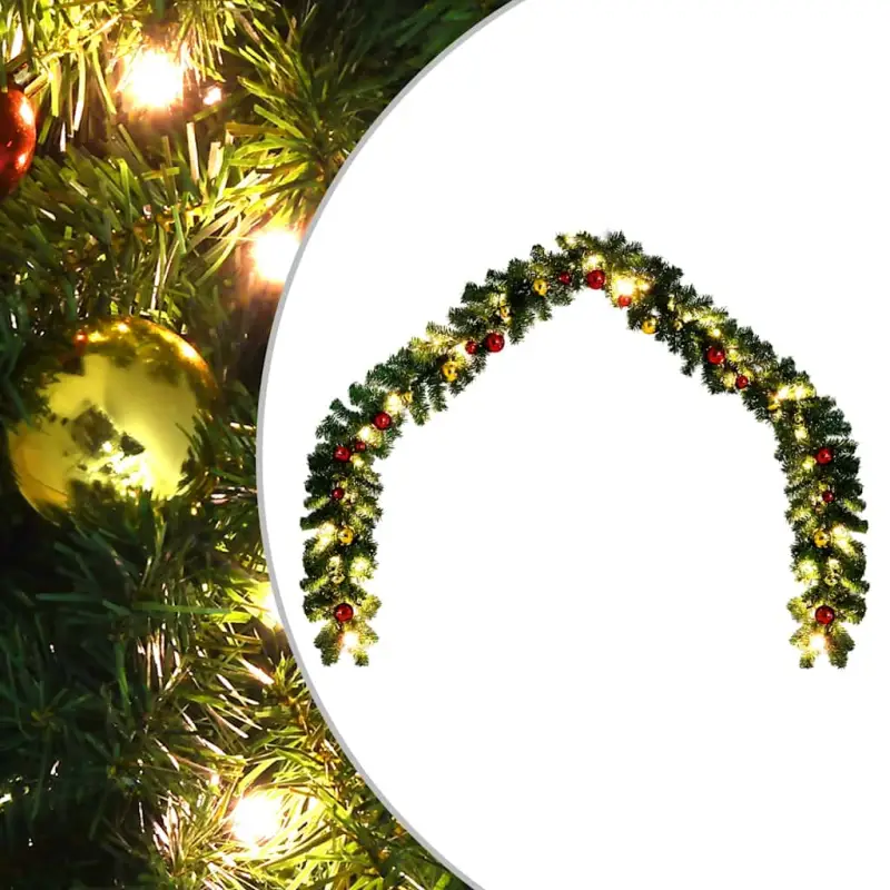Decoratieve kerstslinger met krachtige LED’s voor feestelijke sfeer