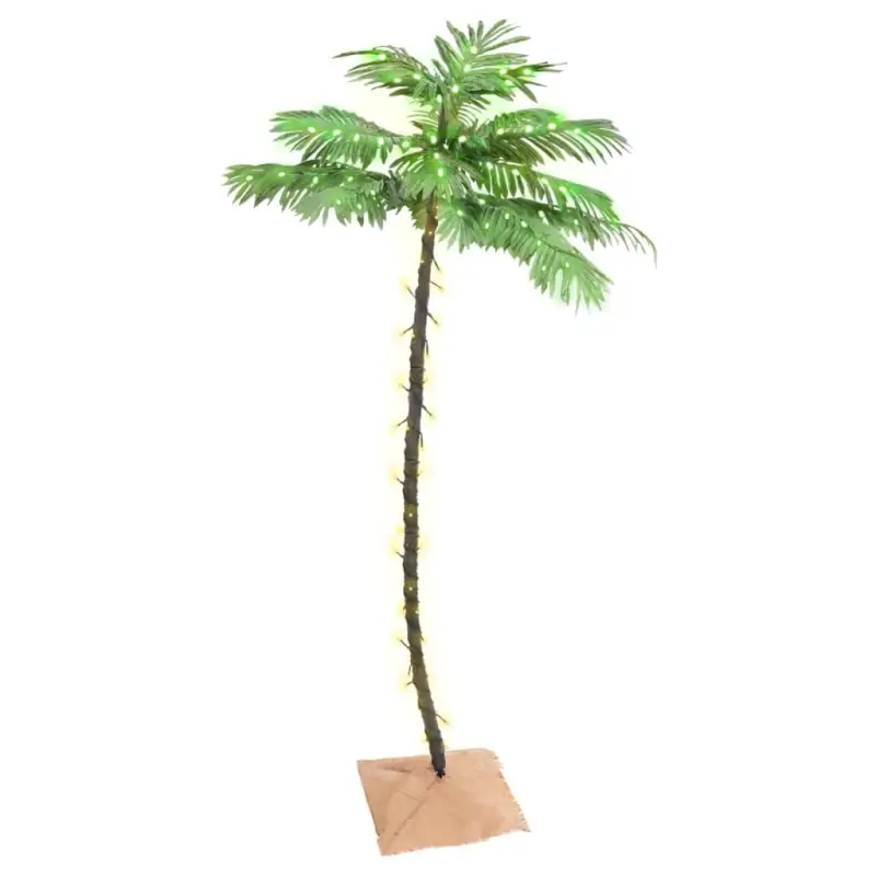 LED Kerstboom met jute stof en warme witte LED-verlichting