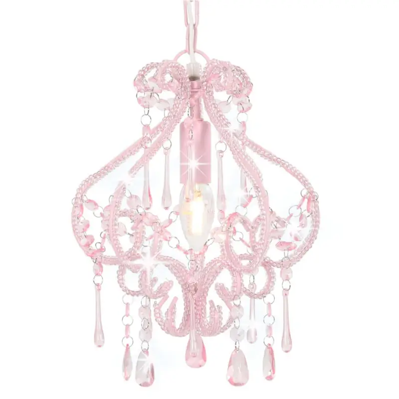 Chique plafondlamp met glinsterende kralen voor een opvallend interieur
