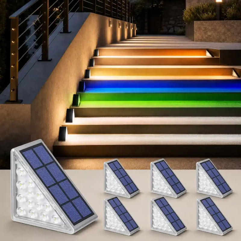 Super Bright Solar Deck Light - Auto On, IP67 Waterproof, Anti-theft LED Step Stair Lamp