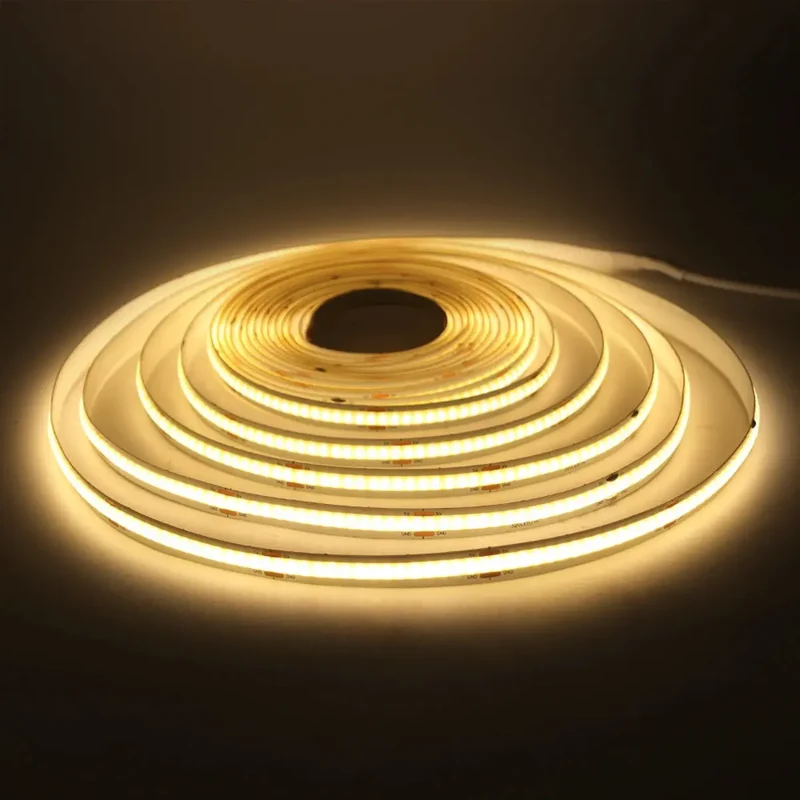 Motion Sensor COB LED Strip Light for Cabinets & Closets - Battery-Powered, 320 LEDs/m