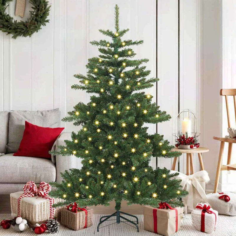vidaXL Kunstmatige Inklapbare Kerstboom met 150 LED Groen 150 cm PVC