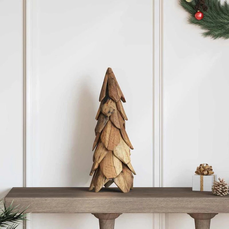 vidaXL Kerstboom met standaard Bruin 50 cm Massief teakhout