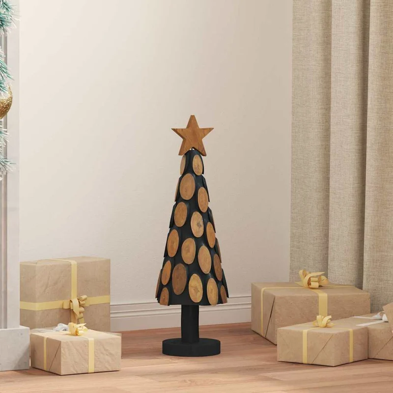 vidaXL Kerstboom met standaard Bruin 60 cm Massief teakhout