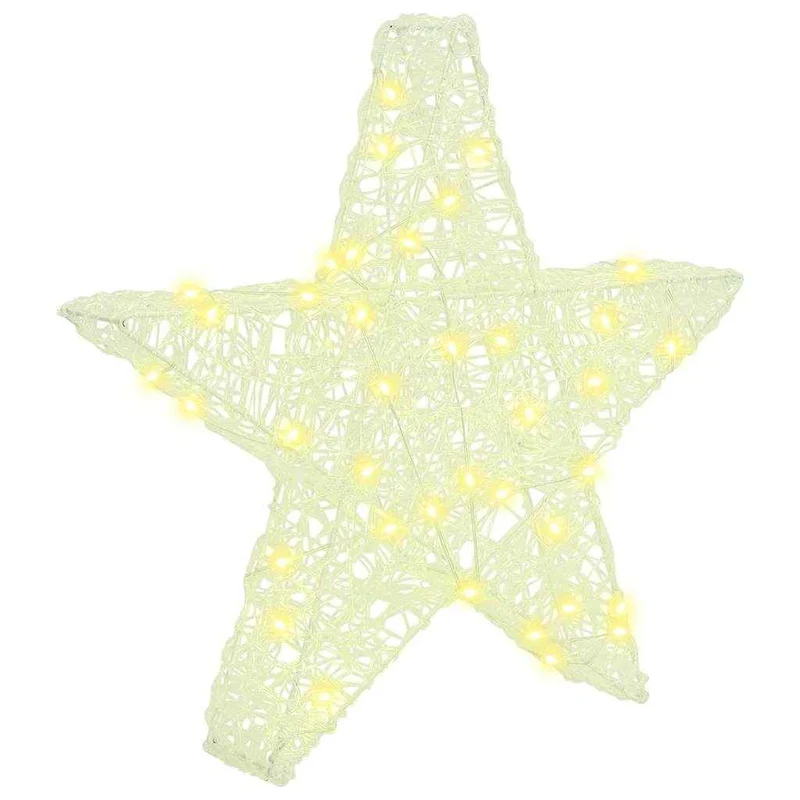 vidaXL 3D Ster met 50 LED Warmwit 55 x 53,5 x 10 cm Acryl