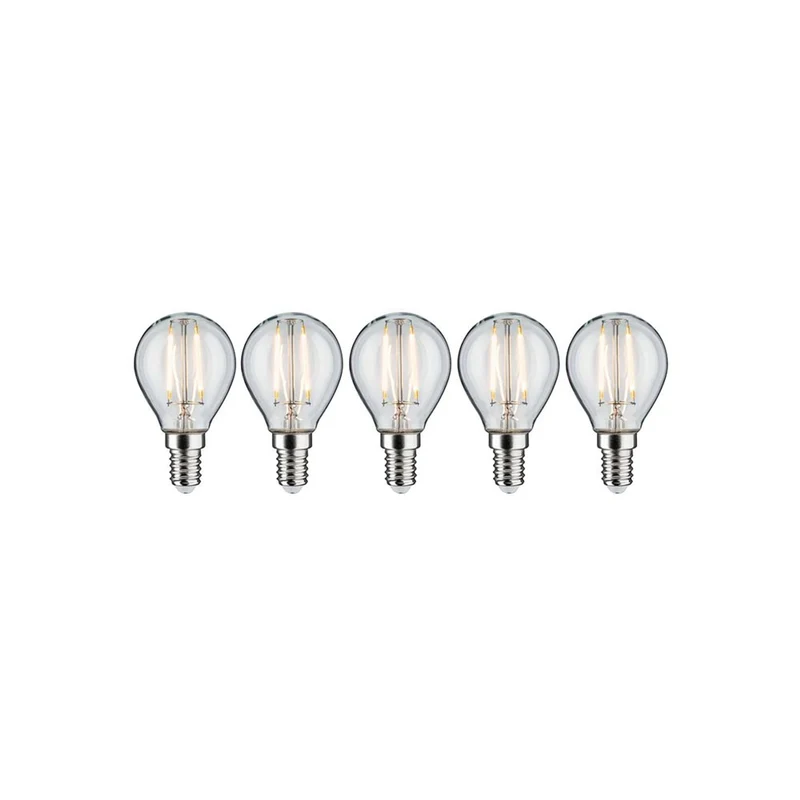 E14 4,8W LED Filament 2700K Leuchtmittel 5er Bündel Tropfen