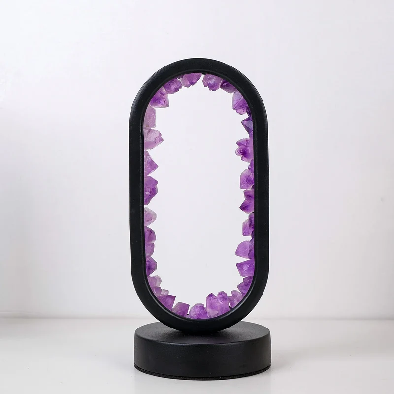 Lagom – Amethist Sereniteit Lamp met Natuurlijke Kristallen