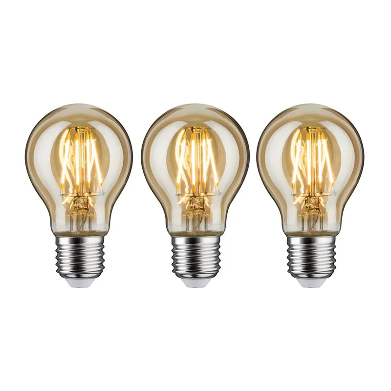 E27 4,7W LED Vintage LED Leuchtmittel 3er Gold 2500K