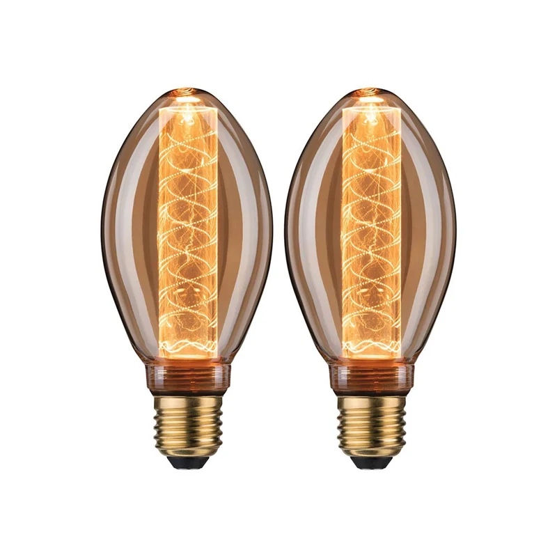 Leuchtmittel 2er Bündel LED Inner Glow-Spirale B75 Gold