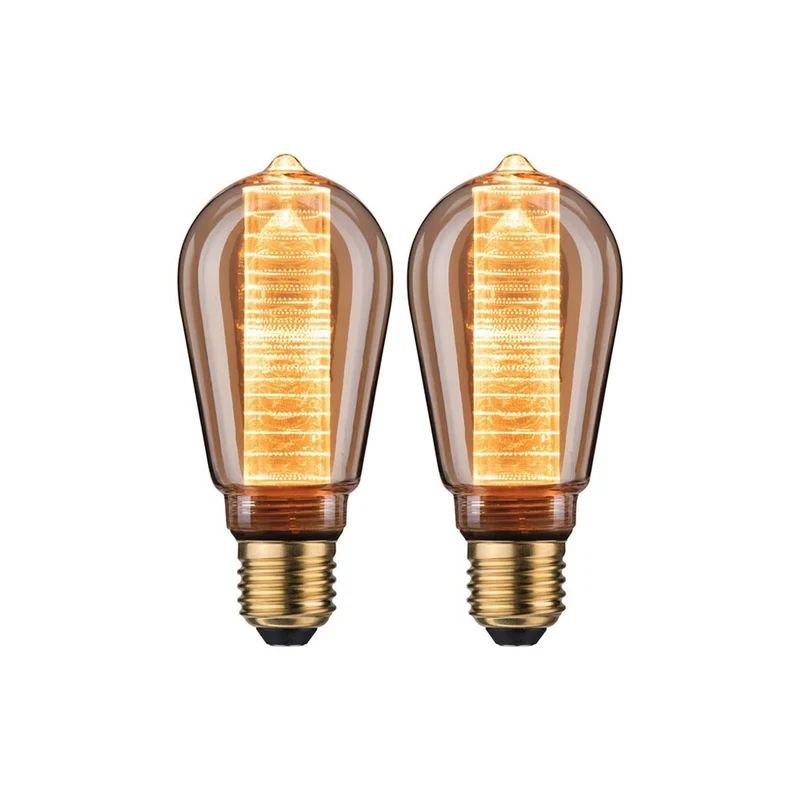 Leuchtmittel 2er Bündel LED ST64 Innenkorb Ring Gold
