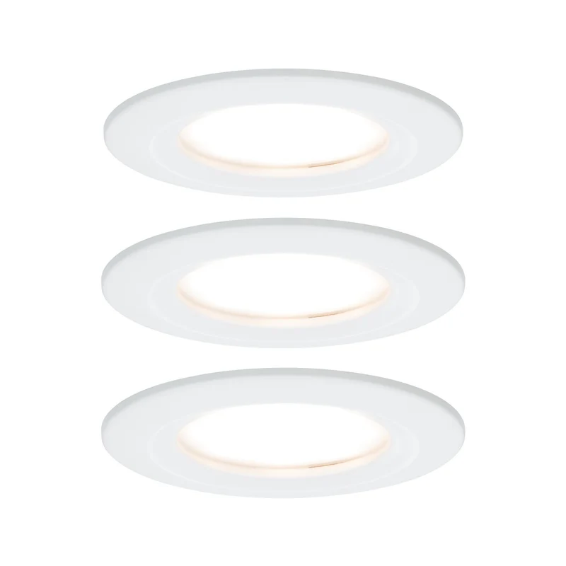3er-Set Einbauleuchte LED Nova rund Weiß