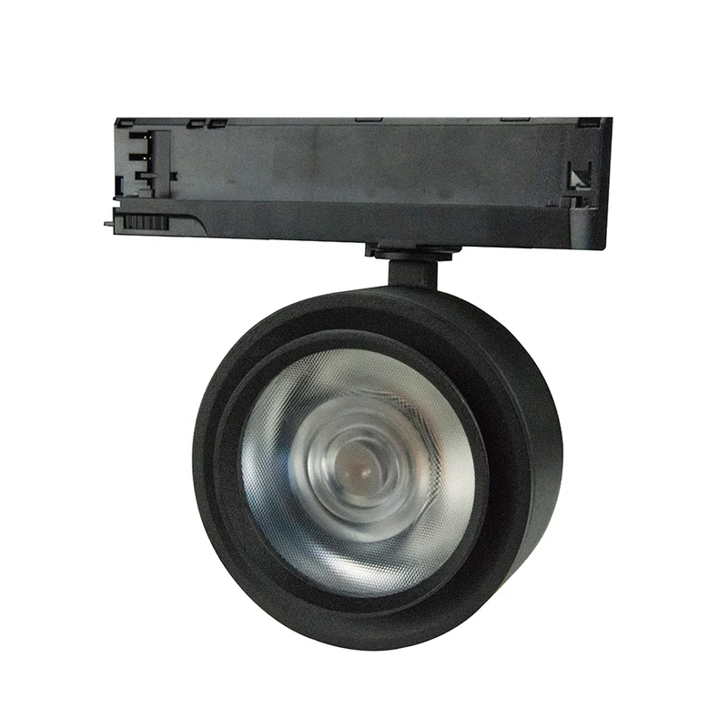 3-FASE RAILSPOT MIMAS 30W ZWART ZOOMABLE 20°-40°