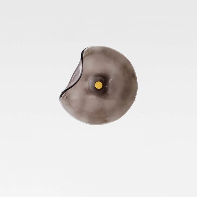 Moderne LED Wandlamp – Glas & IJzer in Grijs, Blauw of Amber