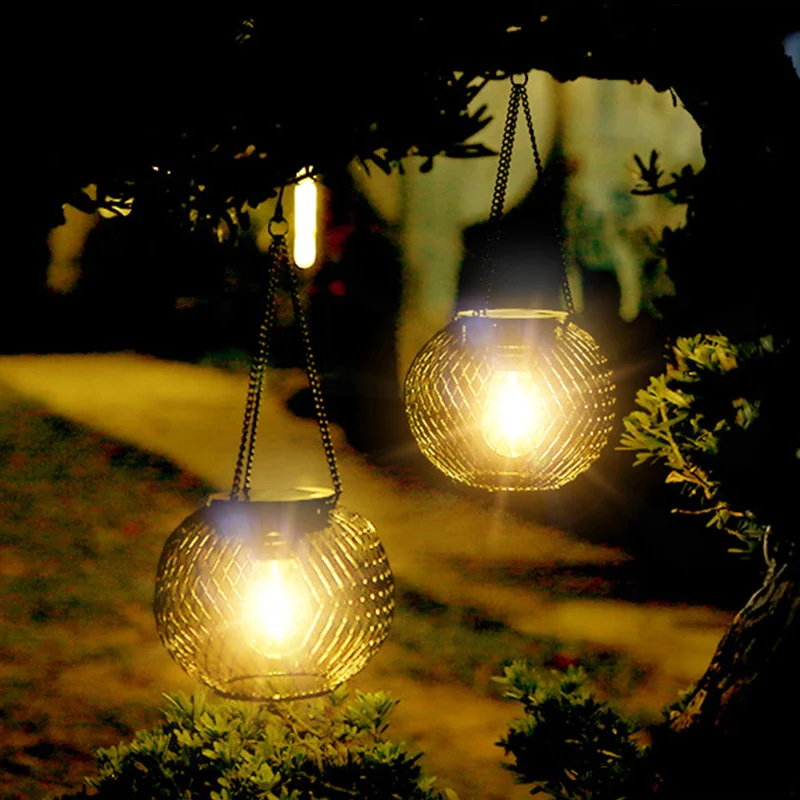 Solar Lantaarn Buitenlamp – Rond of Ovaal met Warm Wit LED-licht