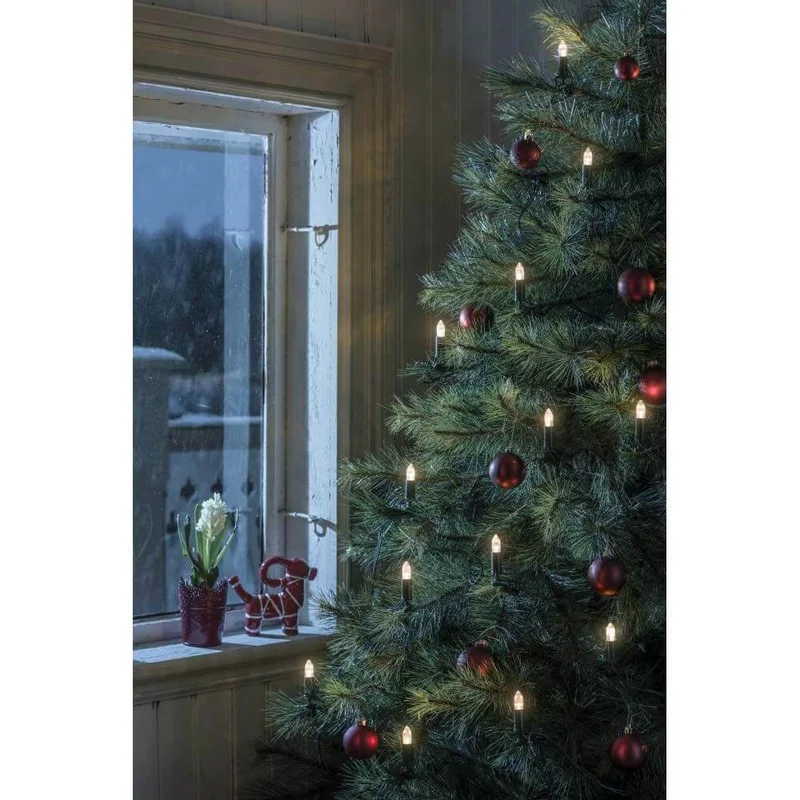 LED Baumkette Topbirnen grün One String 16 warmweiße Dioden