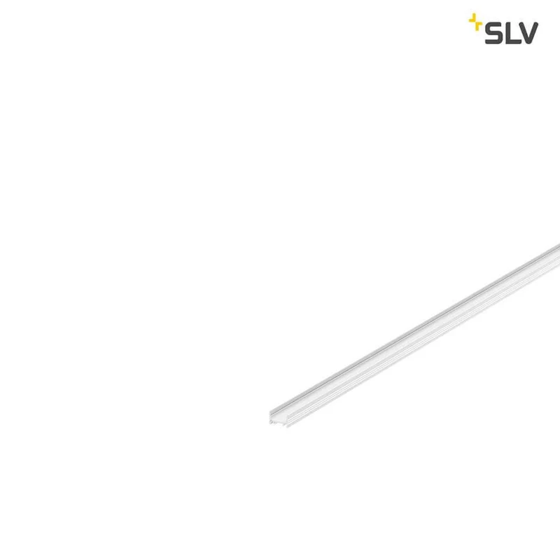 Grazia 10 LED Aufbauprofil Flach Gerillt 2m Weiß