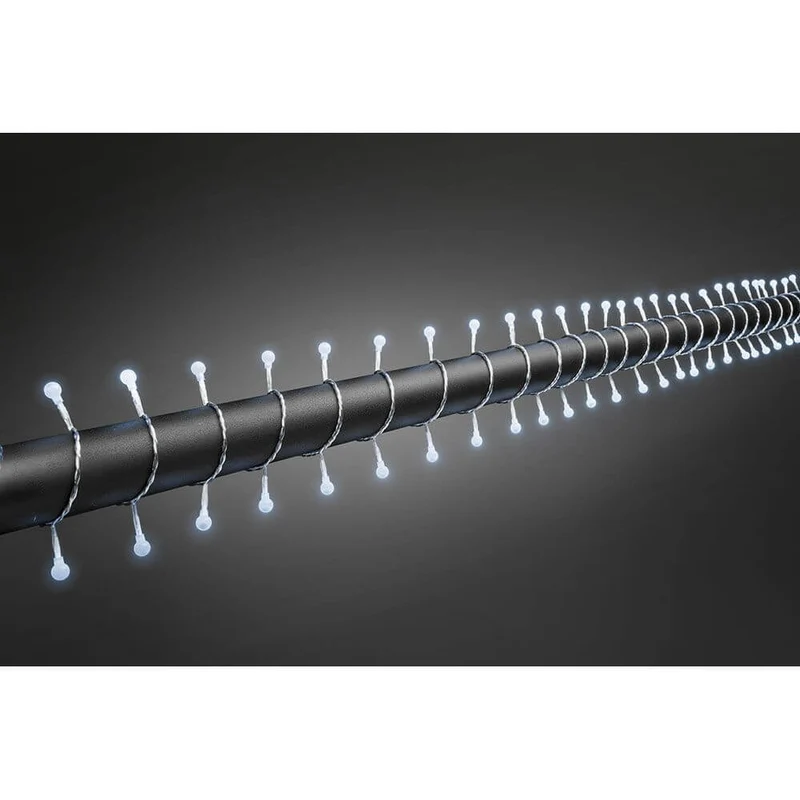 LED Globelichterkette runde Dioden 160 Kaltweiße Dioden IP44