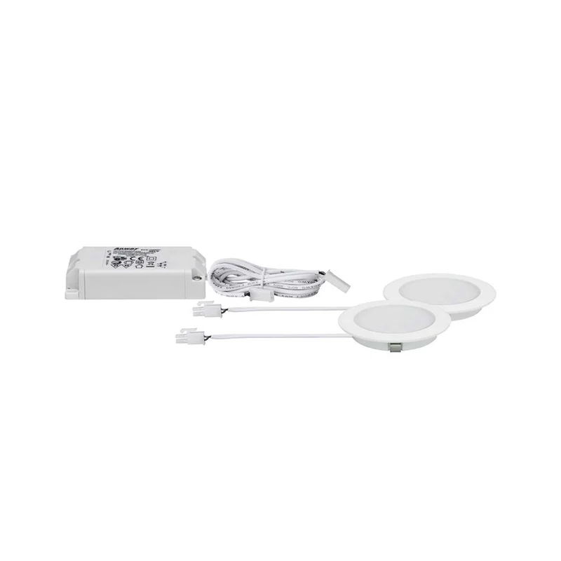 Möbel EBL Set rund LED 2x2,5W 6VA 12V 3000K Weiß Alu