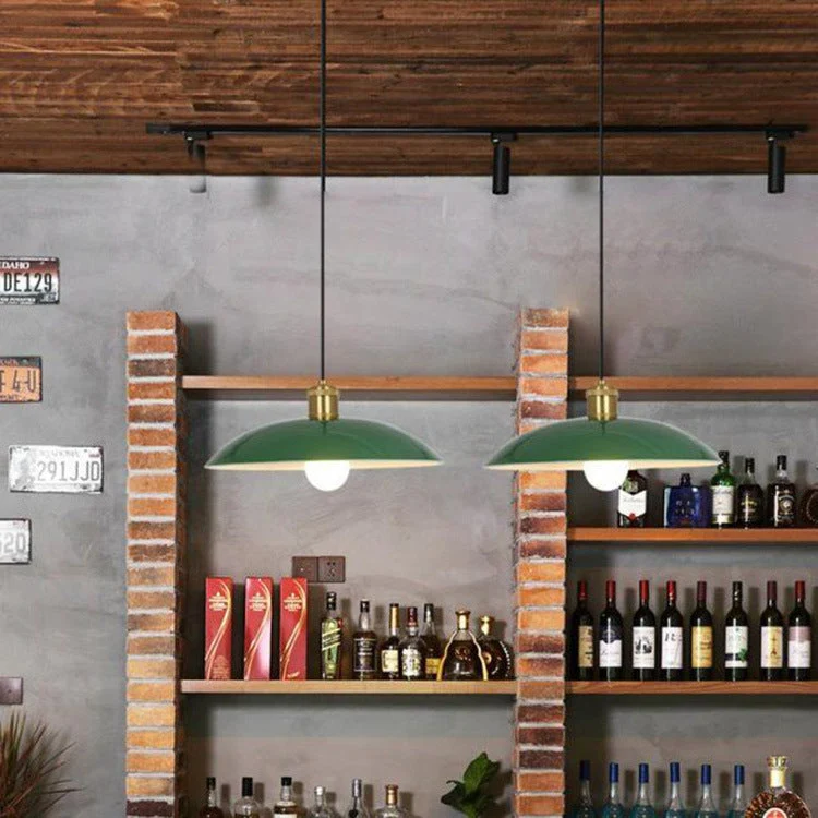 Industriële Elegante Groene Hanglamp in Meerdere Formaten