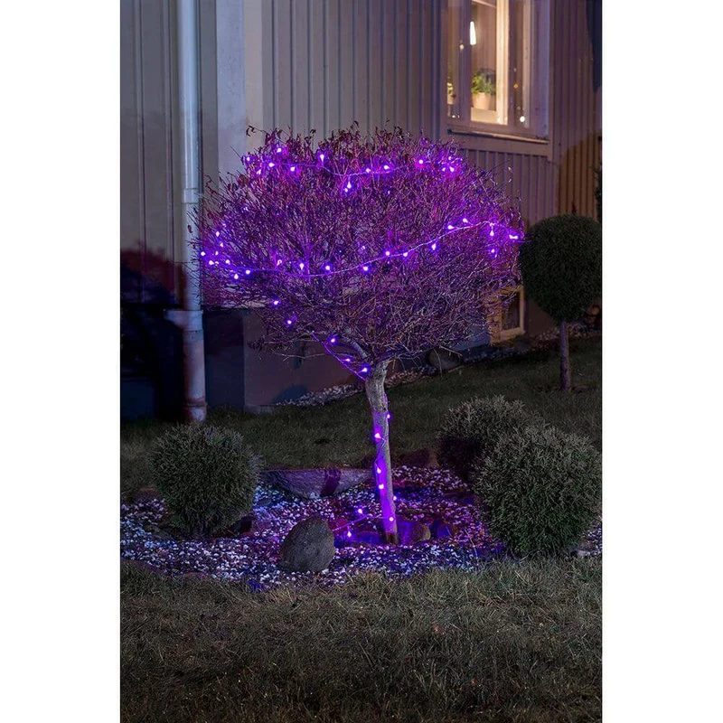 LED Globelichterkette runde Dioden mit rot/blau Farbwechsel 80 farbwechselnde Dioden IP44