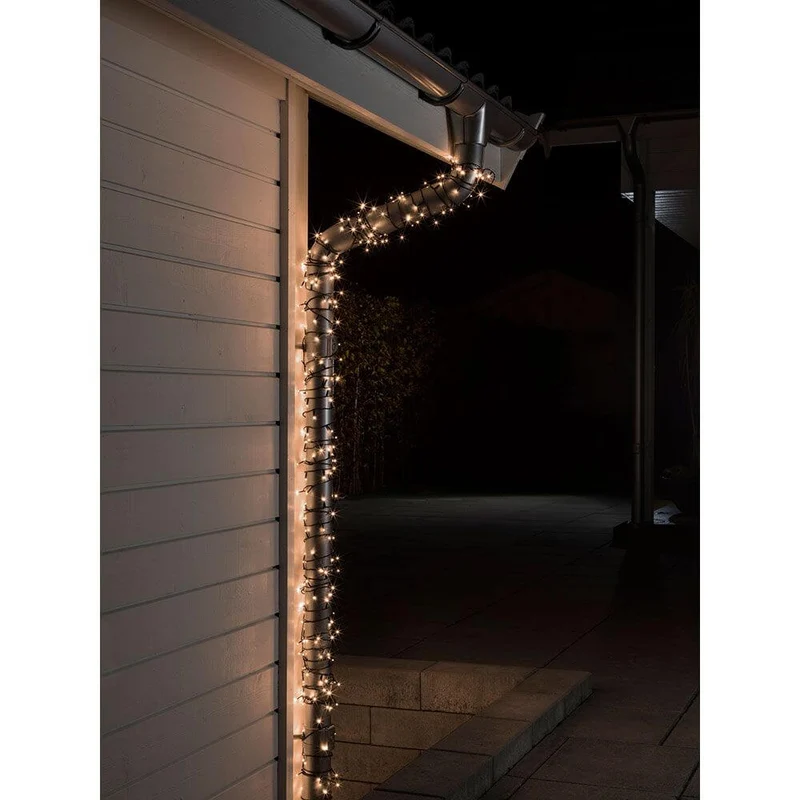 61m Micro LED Lichterkette 800 Warmweiße Dioden IP44