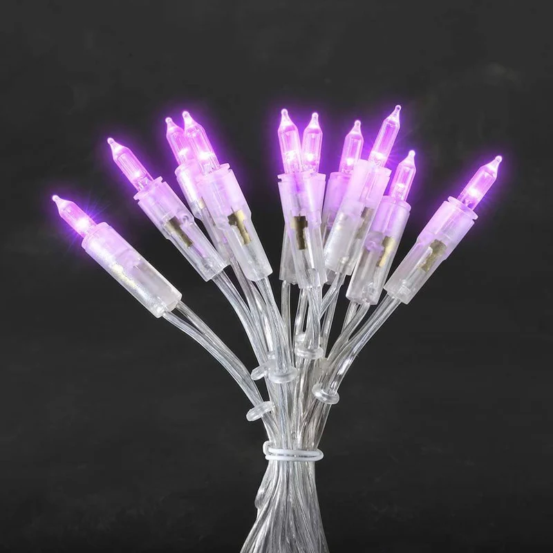 LED Minilichterkette 35 purpurfarbene Dioden