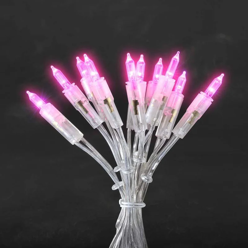 LED Minilichterkette 35 rosafarbene Dioden