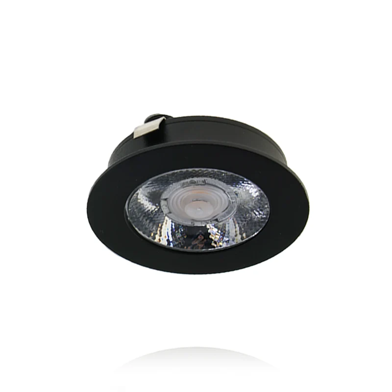 LED MEUBELSPOT | 3W | Ø63mm | 14MM HOOG | 12V(DC) | IP44 | ZWART