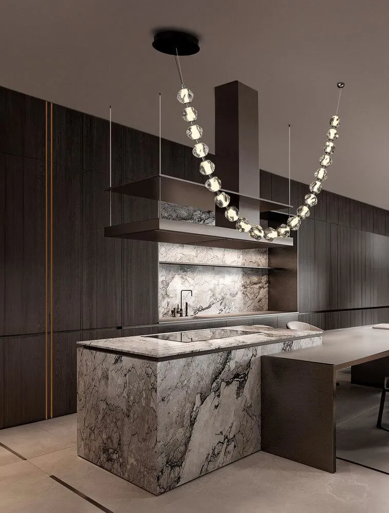 Ifos LED Deckenleuchte 20-flammig 3000K Schwarz, Chrom