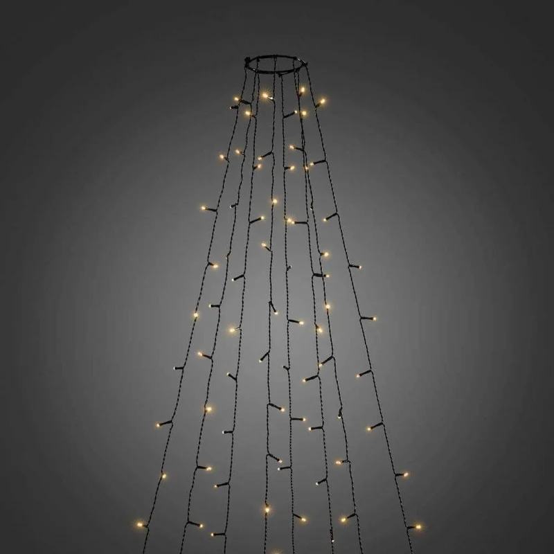 LED Baummantel mit Ring Ø 15cm 8 Stränge 50 Dioden Multifunktion App-gesteuert IP44